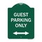 Signmission Guest Parking W/ Bidirectional Arrow, Green & White Aluminum Sign, 18" x 24", GW-1824-23930 A-DES-GW-1824-23930 - alternate 1